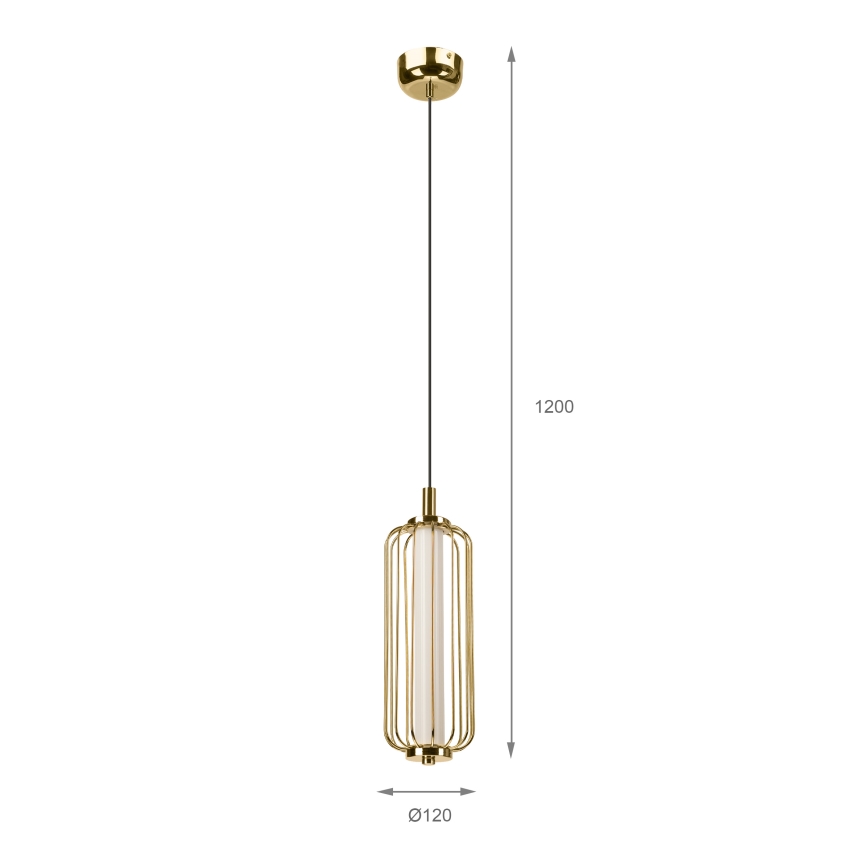 Suspension LED sur câble BONNIE LED/15W/230V 3000K dorée