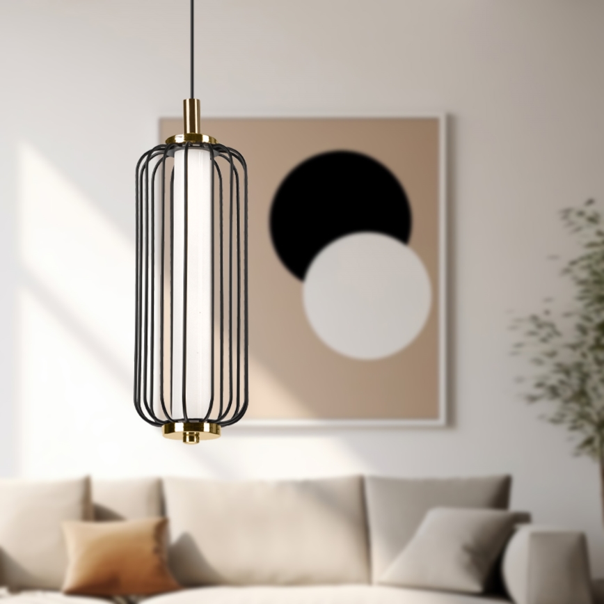 Suspension LED sur câble BONNIE LED/15W/230V 3000K noire