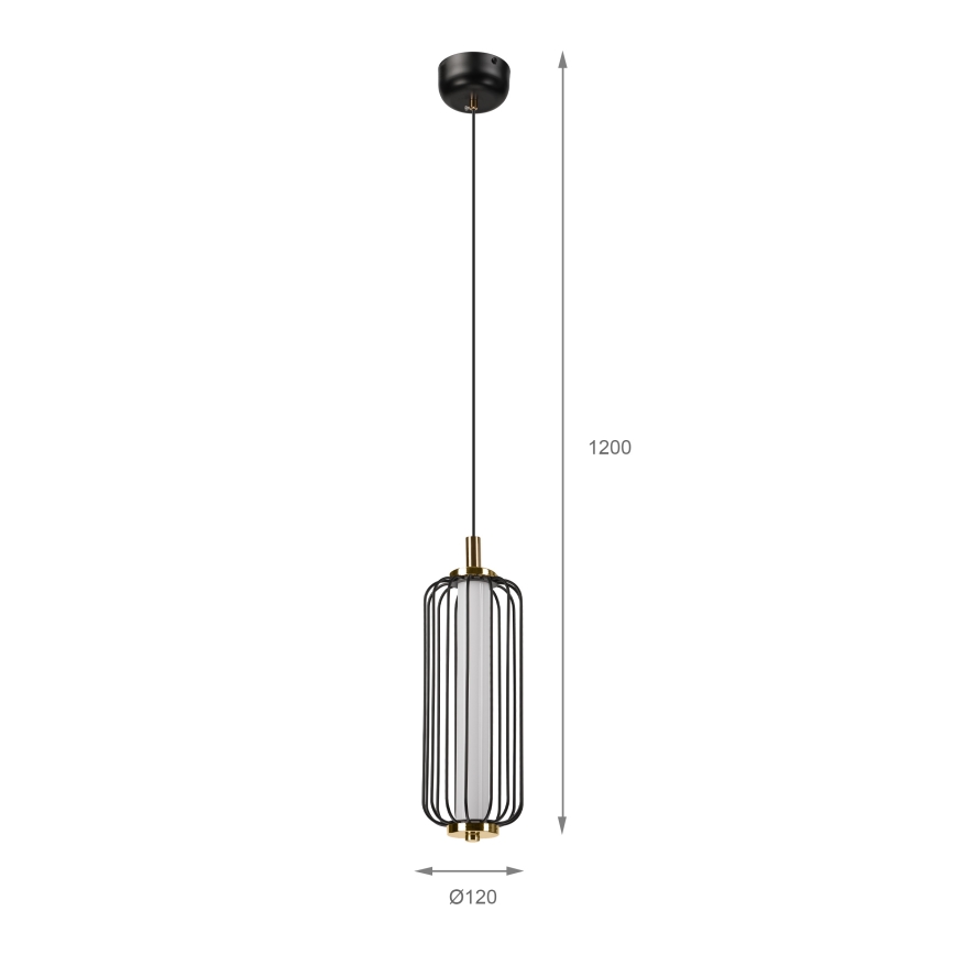 Suspension LED sur câble BONNIE LED/15W/230V 3000K noire