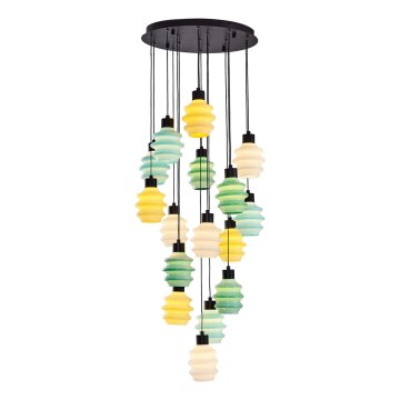 Suspension LED sur câble CACTUS 16xLED/3,12W/230V 3000K vert/jaune/blanc