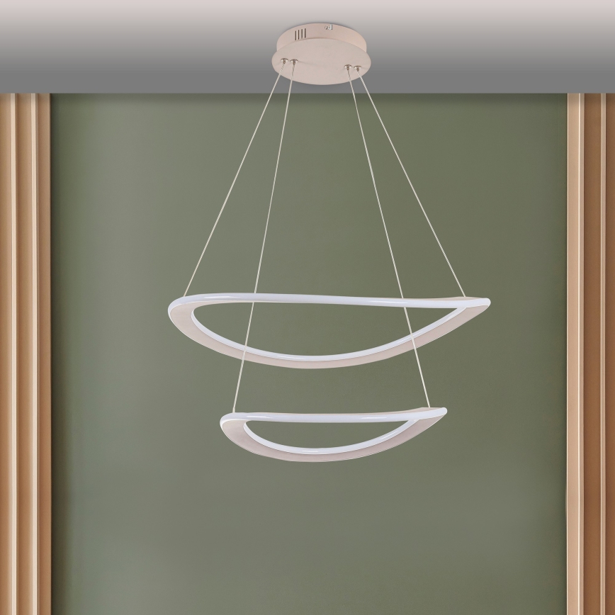 Suspension LED sur câble CASHMERE LED/75W/230V diam. 59,5 blanc