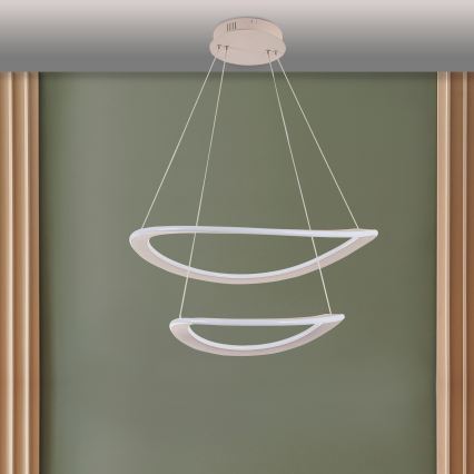 Suspension LED sur câble CASHMERE LED/75W/230V Ø 59,5 beige