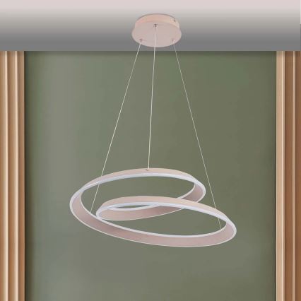 Suspension LED sur câble CASHMERE LED/75W/230V Ø 60 cm beige