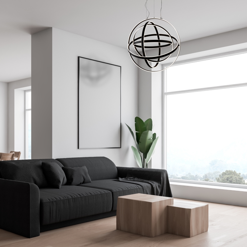 Suspension LED sur câble COPERNICUS LED/260W/230V noire