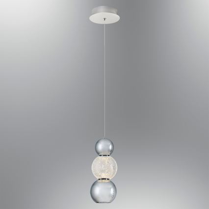 Suspension LED sur câble CREMONA LED/5W/230V 3000K chrome mat