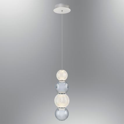 Suspension LED sur câble CREMONA LED/7W/230V 3000K chrome mat