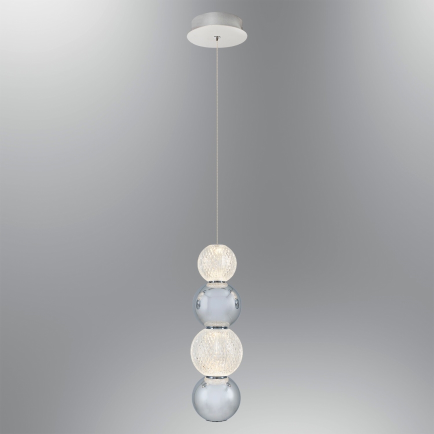Suspension LED sur câble CREMONA LED/7W/230V 3000K chrome mat