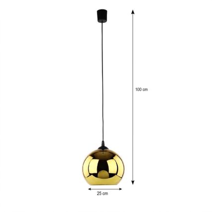 Suspension LED sur câble CUBUS Ø 25 cm 1xE27/15W/230V