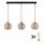 Suspension LED sur câble DEVI 3xE27/15W/230V noir/beige fumé