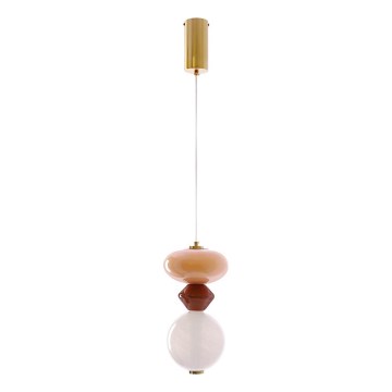 Suspension LED sur câble FLORES LED/10W/230V doré/orange/marron