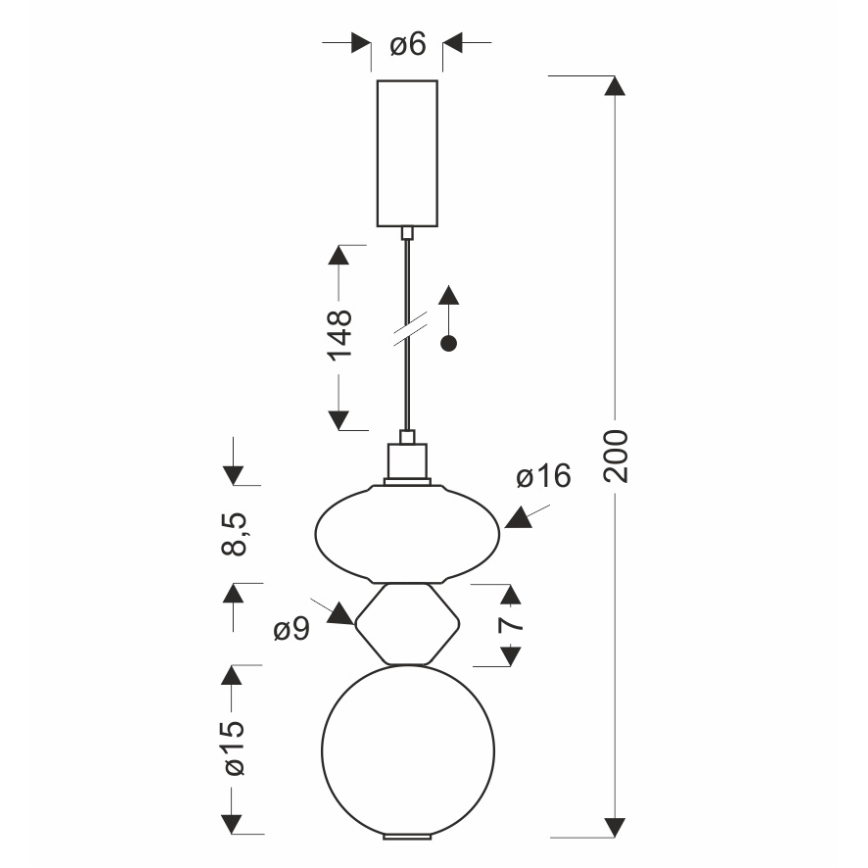 Suspension LED sur câble FLORES LED/10W/230V doré/orange/marron