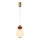 Suspension LED sur câble FLORES LED/7W/230V dorée/marron
