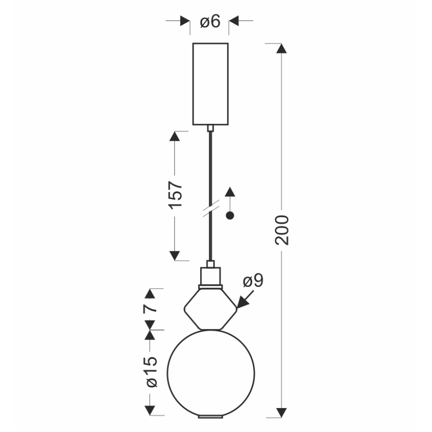Suspension LED sur câble FLORES LED/7W/230V dorée/marron