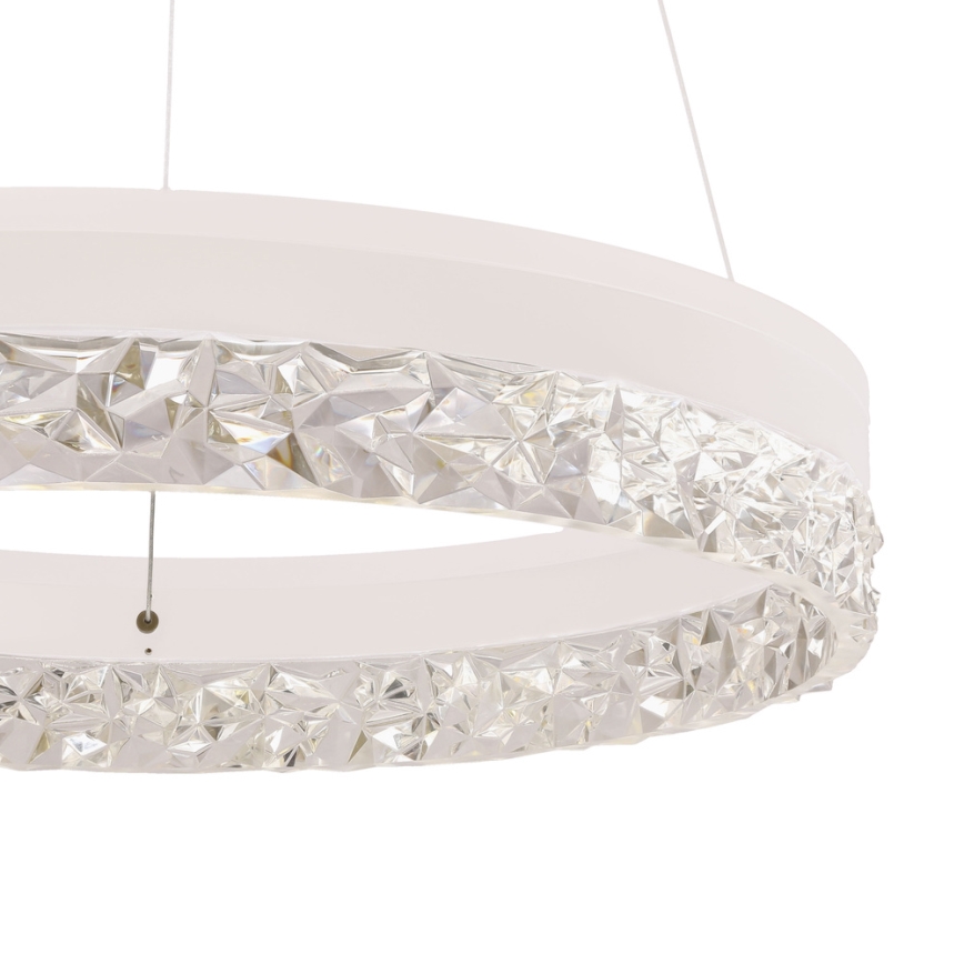 Suspension LED sur câble FROZI LED/32W/230V Ø 50 cm blanche