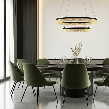 Suspension LED sur câble FROZI LED/38W/230V Ø 60 cm noir