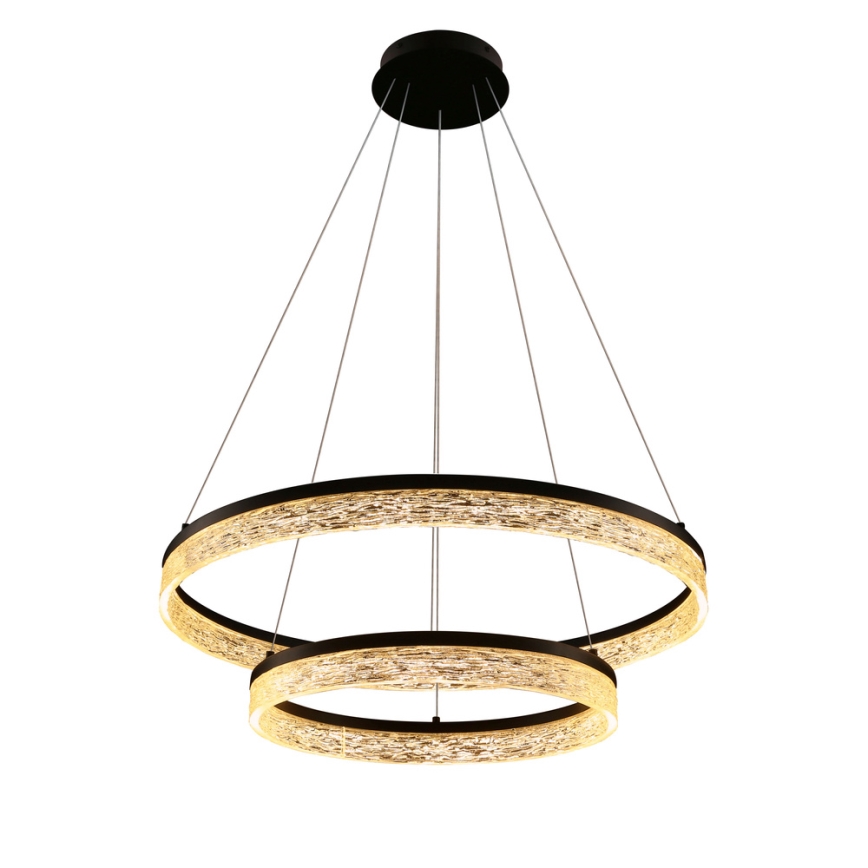 Suspension LED sur câble FROZI LED/38W/230V Ø 60 cm noir