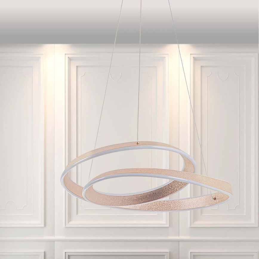 Suspension LED sur câble GLOW LED/75W/230V 4000K Ø 60 cm dorée
