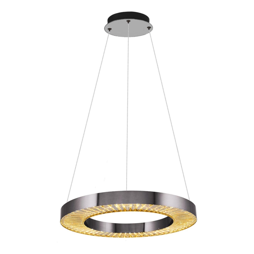 Suspension LED sur câble JESI LED/35W/230V 3000K diam. 60 cm argentée