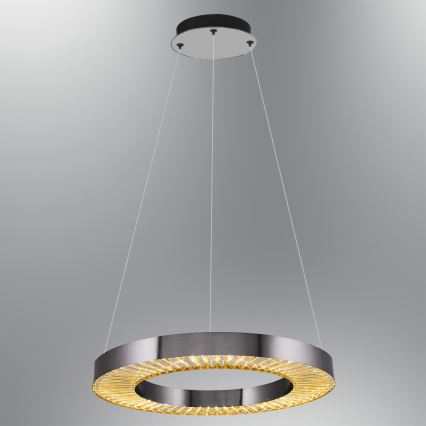 Suspension LED sur câble JESI LED/35W/230V 3000K diam. 60 cm argentée