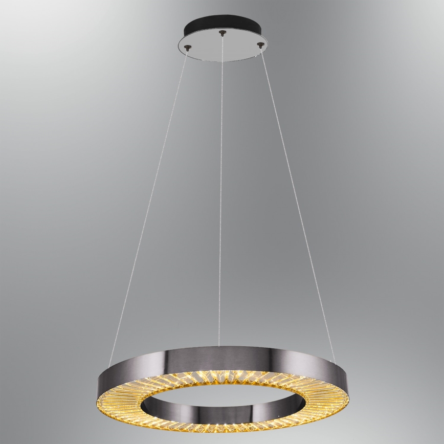 Suspension LED sur câble JESI LED/35W/230V 3000K diam. 60 cm argentée