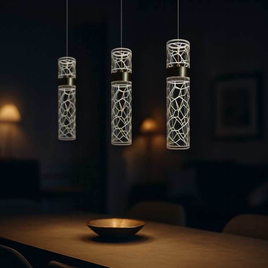 Suspension LED sur câble LAGOS LED/24W/230V dorée