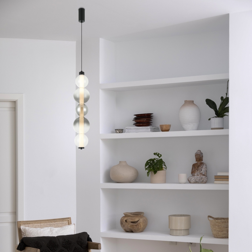 Suspension LED sur câble LUMMI LED/19W/230V noir/fumé