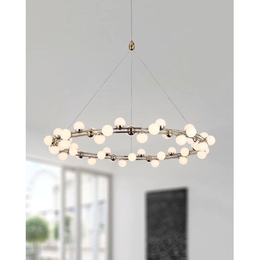 Suspension LED sur câble MARS LED/50W/230V 3000K dorée