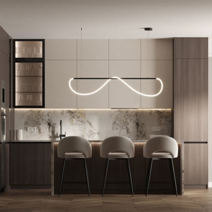 Suspension LED sur câble MELECA LED/36W/230V 3000/4000/6000K 160 cm noir