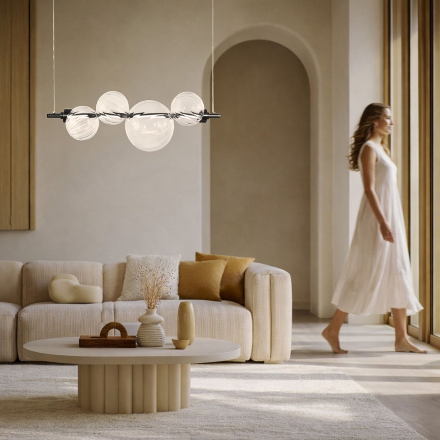 Suspension LED sur câble PLAYA LED/12W/230V, noir