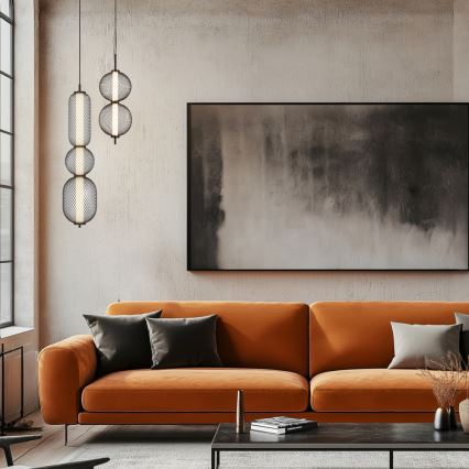 Suspension LED sur câble PUMA LED/15W/230V Ø 14 cm noire