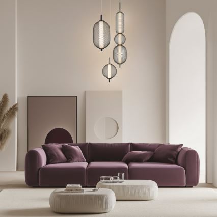 Suspension LED sur câble PUMA LED/15W/230V Ø 14 cm noire