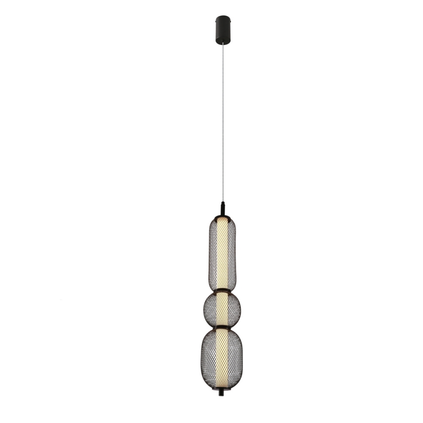 Suspension LED sur câble PUMA LED/15W/230V Ø 14 cm noire