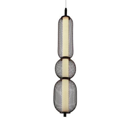 Suspension LED sur câble PUMA LED/15W/230V Ø 14 cm noire