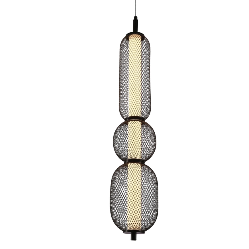 Suspension LED sur câble PUMA LED/15W/230V Ø 14 cm noire