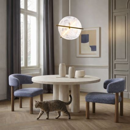 Suspension LED sur câble RELAX LED/15W/230V doré/blanc