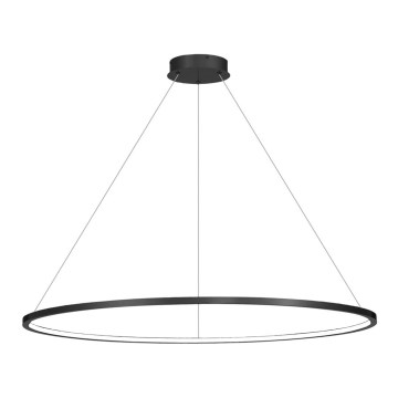 Suspension LED sur câble SATURNO, 65 W, 230 V, Ø 120 cm, IP44, noir