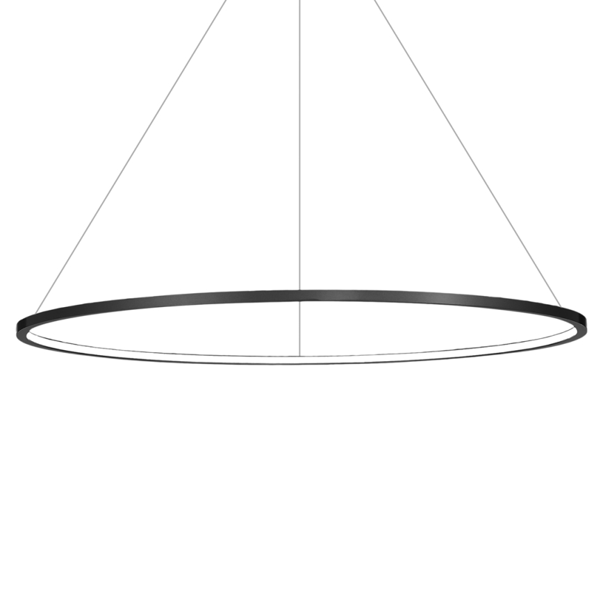 Suspension LED sur câble SATURNO, 65 W, 230 V, Ø 120 cm, IP44, noir