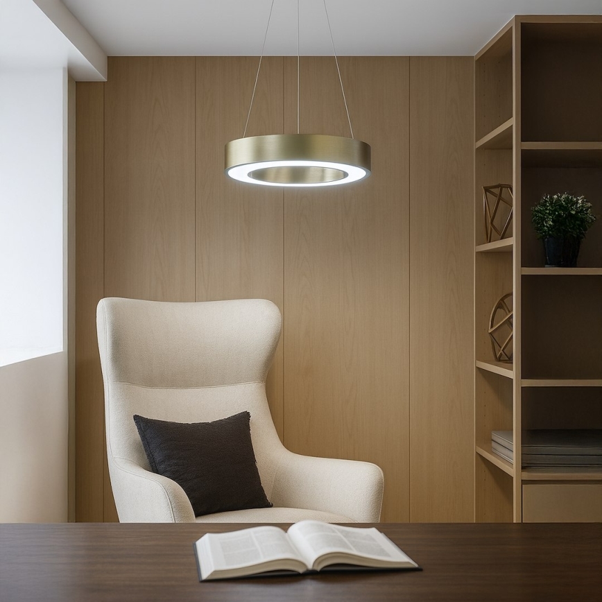 Suspension LED sur câble UNION, 40 W, 230 V, 3000/4000/6500 K, Ø 40 cm, finition dorée