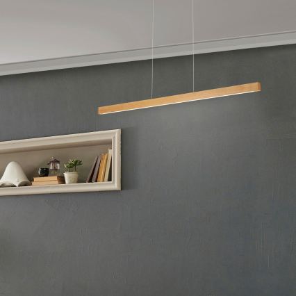 Suspension LED sur câble VERDE LED/18W/230V 3000K 106 cm chêne