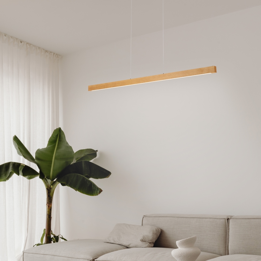 Suspension LED sur câble VERDE LED/18W/230V 3000K 106 cm chêne