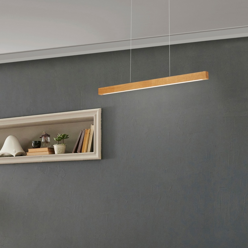 Suspension LED sur câble VERDE LED/18W/230V 3000K 76 cm chêne