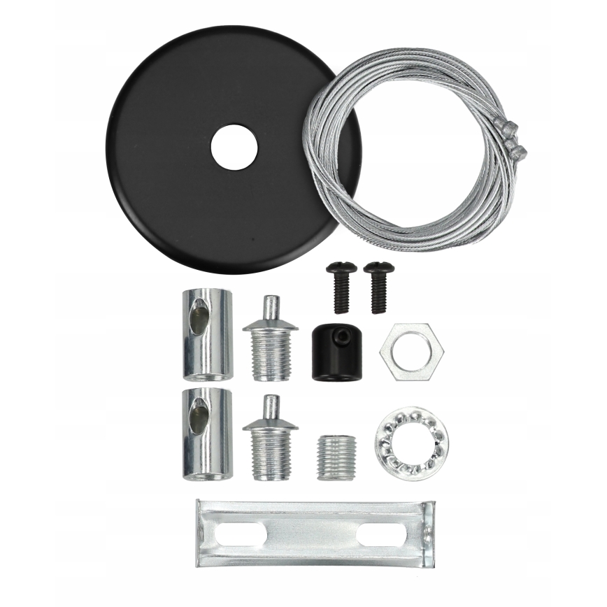 Suspension LED sur câble / version plafonnier / 44W / 230V 4000K 120 cm noire