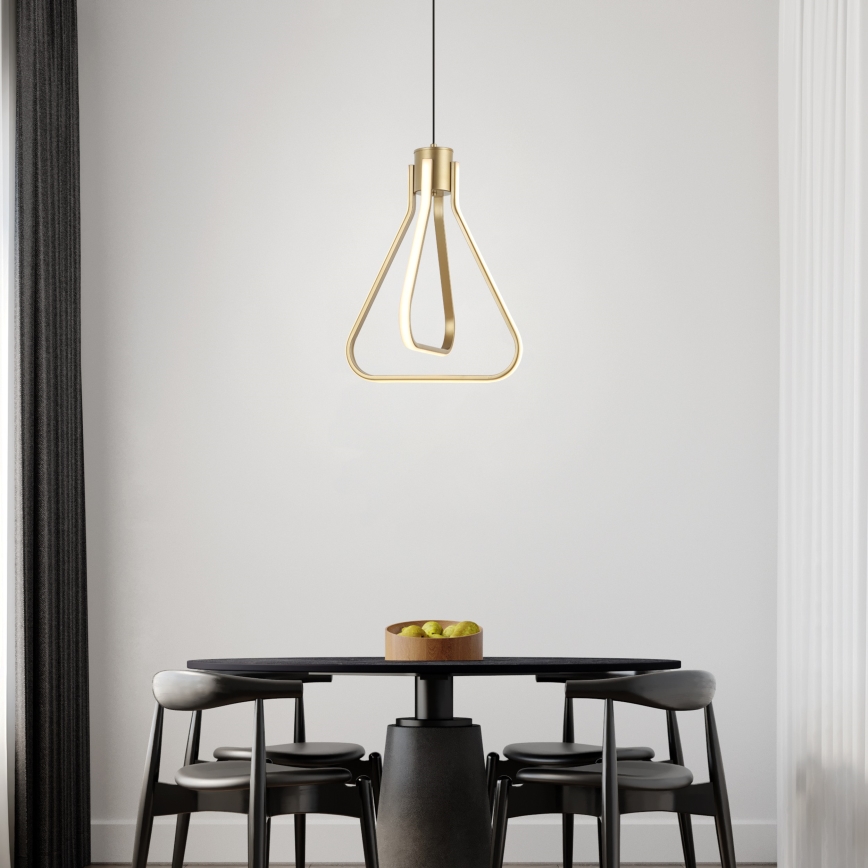 Suspension LED sur câble ZING LED/19W/230V dorée