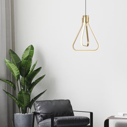 Suspension LED sur câble ZING LED/19W/230V dorée