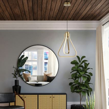 Suspension LED sur câble ZING LED/19W/230V dorée