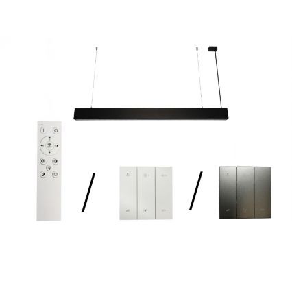Suspension LED suspendue par câble 55W/230V 3000/4000/6500K 120 cm noire