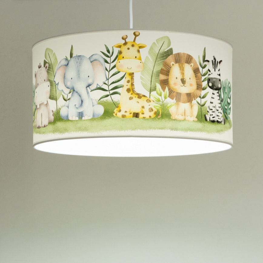 Suspension pour chambre d'enfant KIDS ROOM 1xE27/60W/230V Ø 40 cm, motif jungle