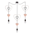 Suspension pour chambre d'enfant TRIO 3xE27/20W/230V rose/blanc/gris