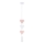 Suspension pour enfant à câble HEART 1xE27/20W/230V rose/blanc