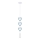 Suspension pour enfant sur câble HETS 1xE27/20W/230V bleu/blanc
